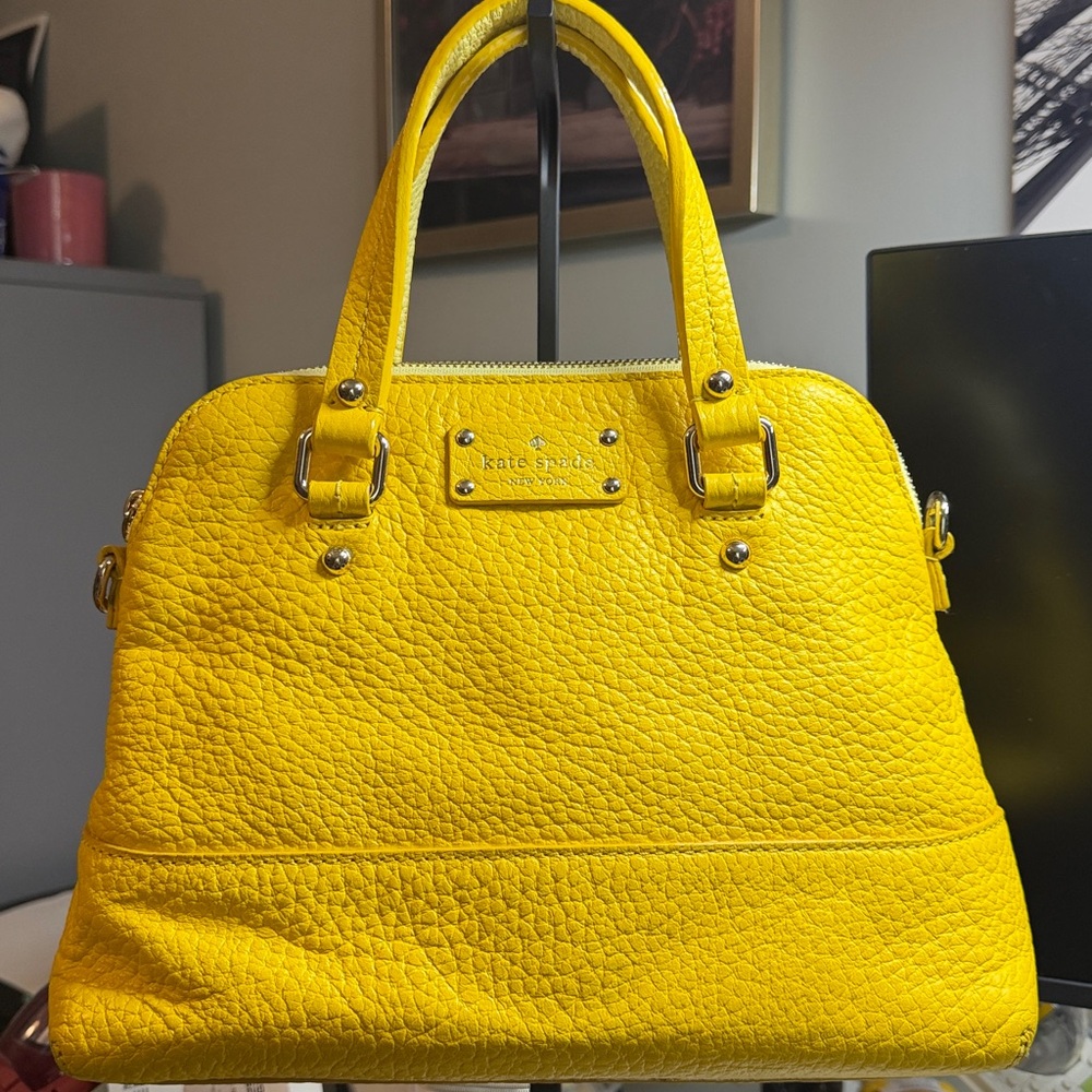 kate spade Yellow Pebbled Leather Satchel